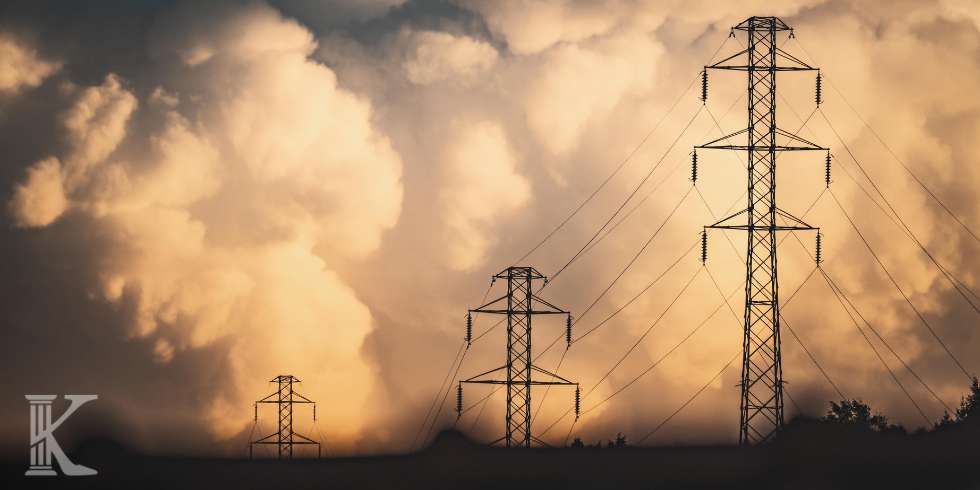 Słup niskiego napięcia