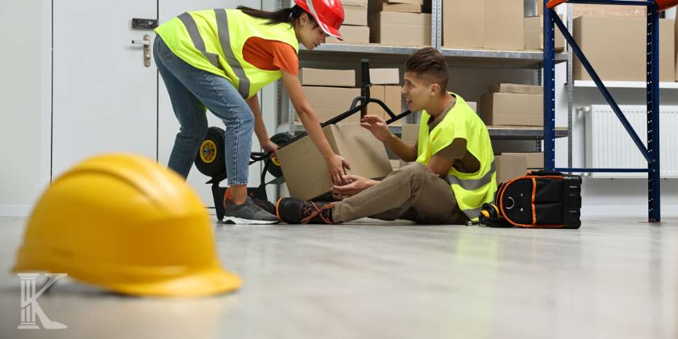 Wypadek w pracy, magazyn, poszkodowany