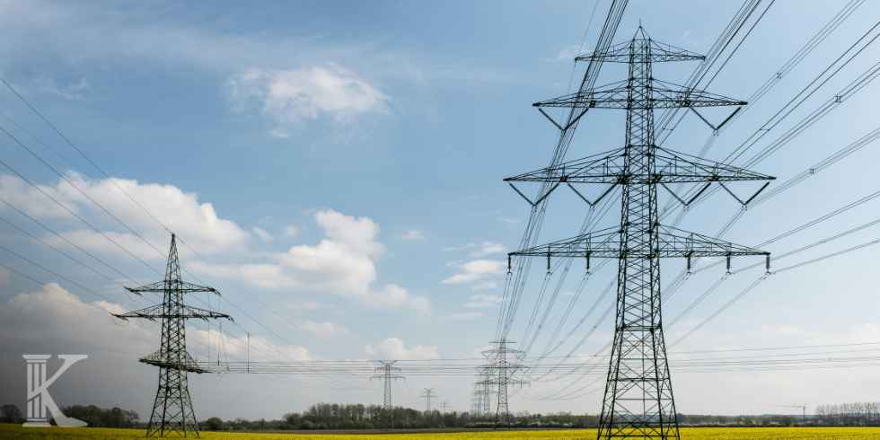 grafika przedstawiająca slupy energetyczne na działce